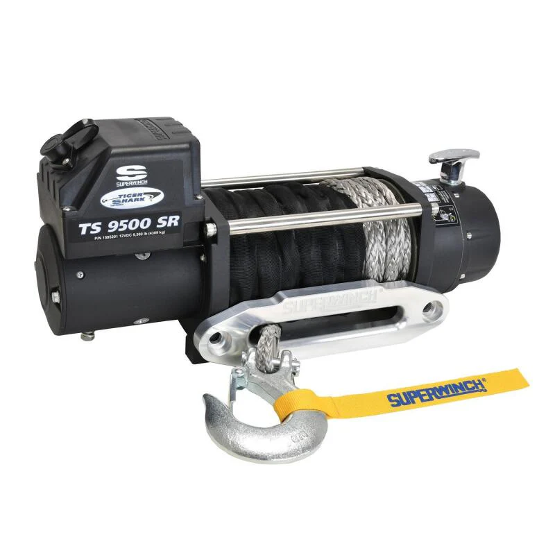 Superwinch 9500 LBS 12V DC 3/8in x 80ft Synthetic Rope Tiger Shark 9500 Winch - Image 19
