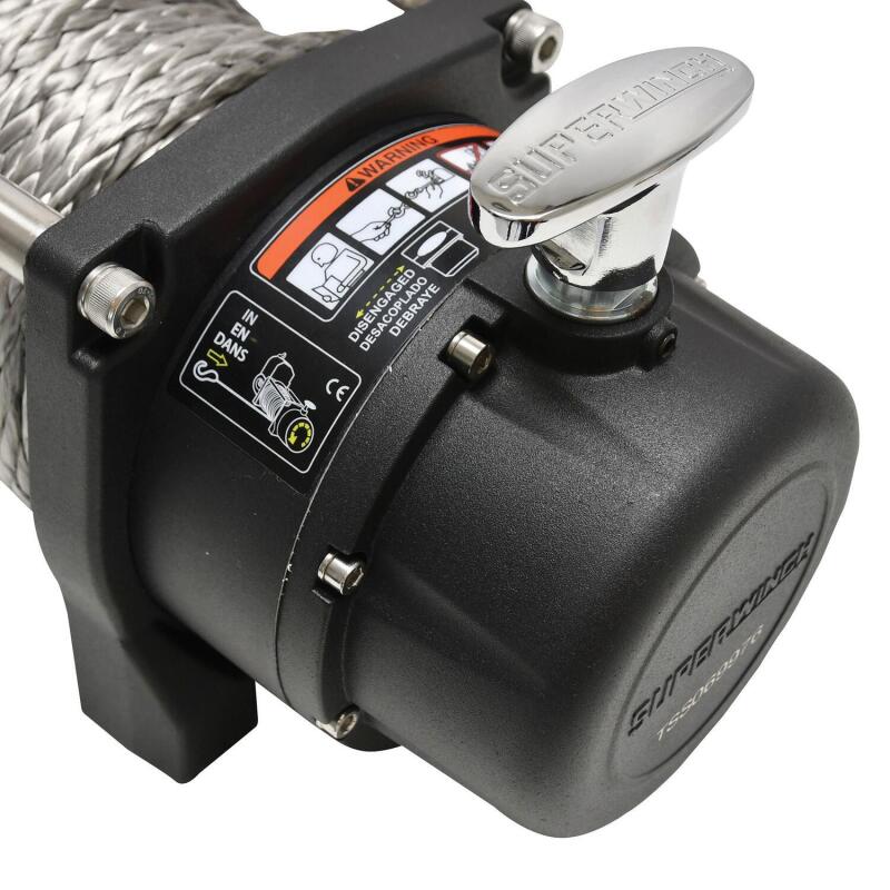 Superwinch 9500 LBS 12V DC 3/8in x 80ft Synthetic Rope Tiger Shark 9500 Winch - Image 6