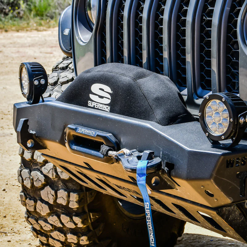 Superwinch Winch Cover for Sx 10000/12000/Talon 9.5 Integrated Winches - Blk Neoprene - Image 4