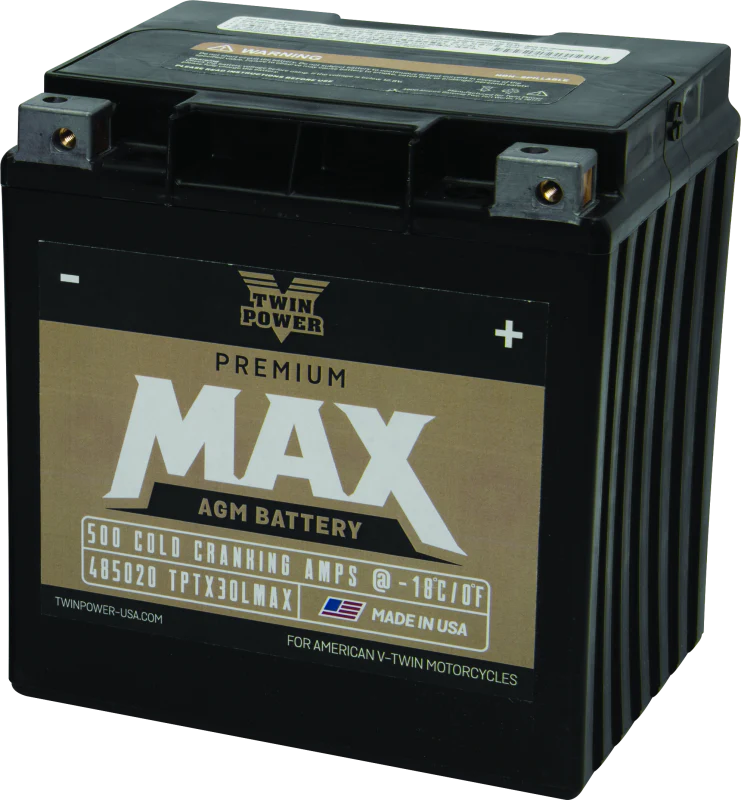 Twin Power GYZ-32HL Premium MAX Battery Replaces H-D 66010-97A Made in USA 500 CCA