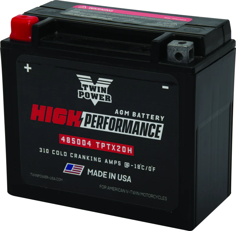 Twin Power YTX-20H High Performance Battery Replaces H-D 65991-82B Made in USA 310 CCA