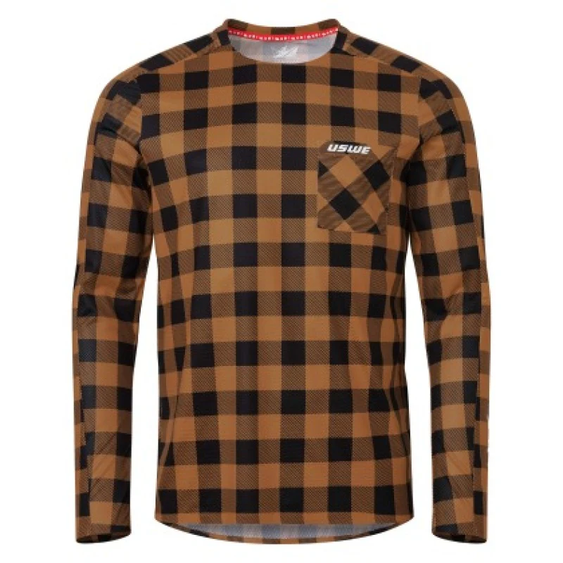 USWE Flannel Long Sleeve Lightweight Off-Road Jersey Bronze - Large - Image 3