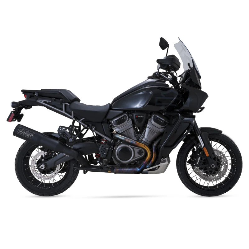Vance & Hines HD 21-22 Pan America Hi-Output 450 S/O Black Slip-On Exhaust - Image 2