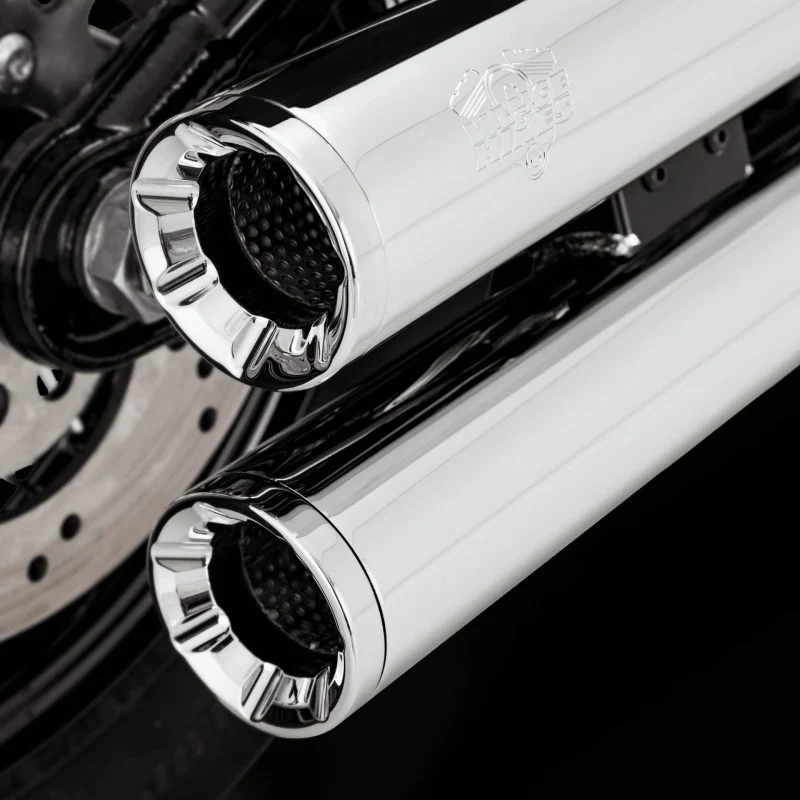 Vance & Hines HD Softail 18-22 Eliminator S/OS Chrome Slip-On Exhaust - Image 2