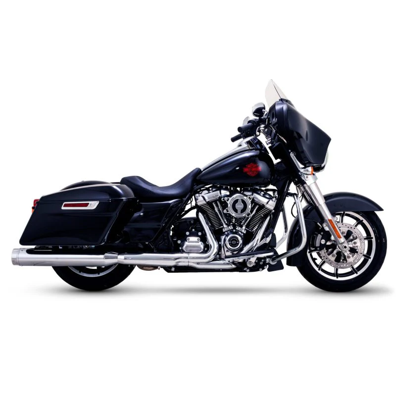 Vance & Hines HD Touring 95-16 Torquer 450 Chrome Slip-On Exhaust - Image 2
