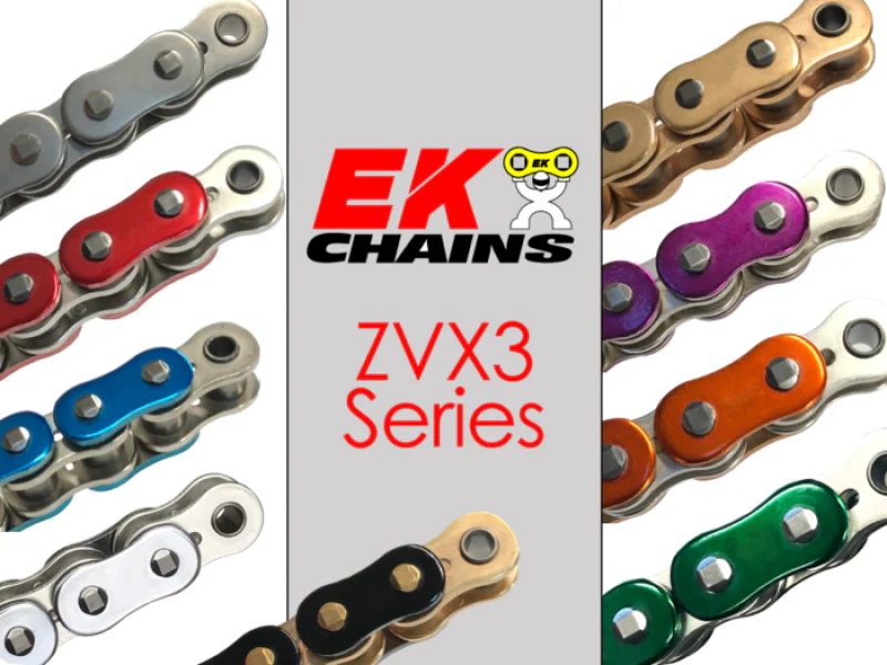 Vortex Racing EK 520 ZVX3 Rivet Master 120 Links- Black/Gold