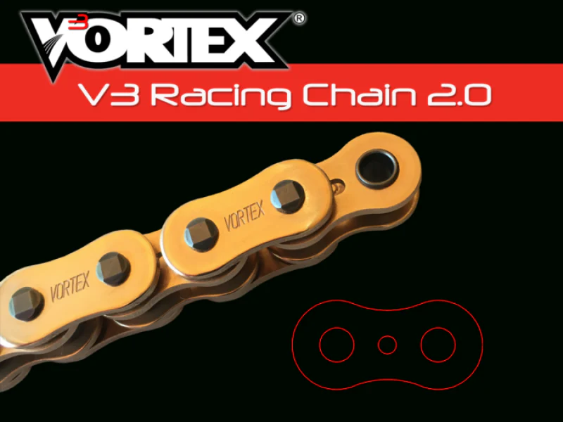 Vortex Racing V3 2.0 Chain 520RX3-120- Gold