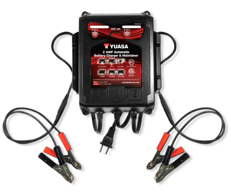 Yuasa 2 Amp Charger & Maintainer - 6V/12V