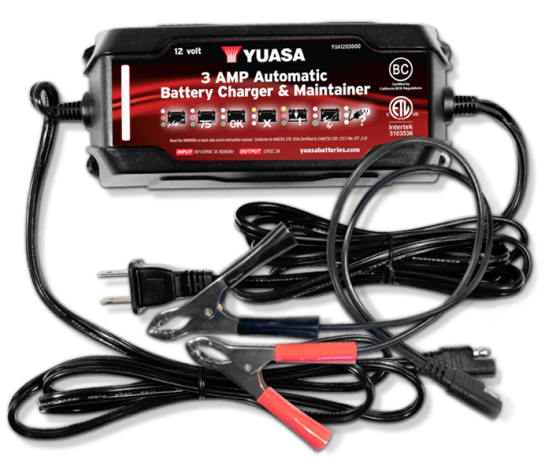 Yuasa 3 Amp Charger & Maintainer - 12V