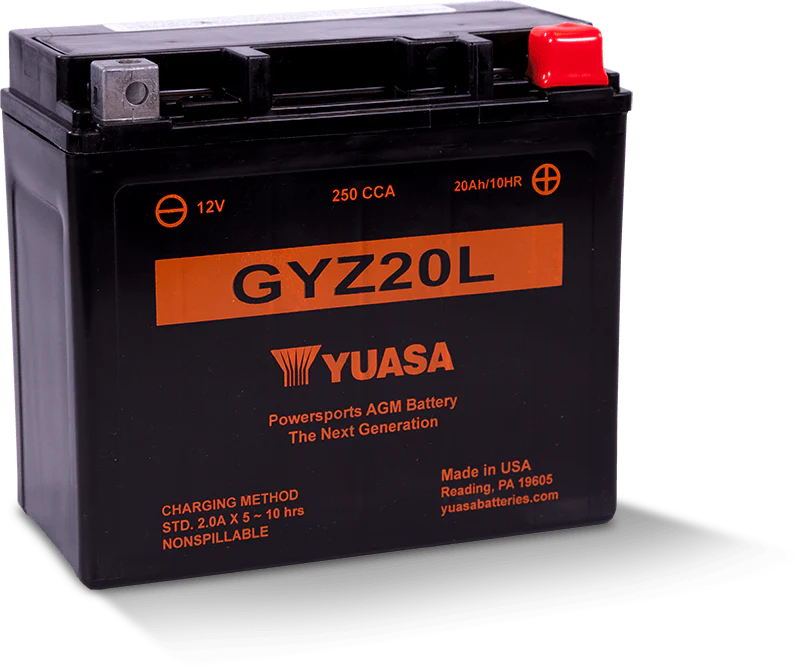 Yuasa GYZ20L High Performance Maintenance Free AGM 12-Volt Battery