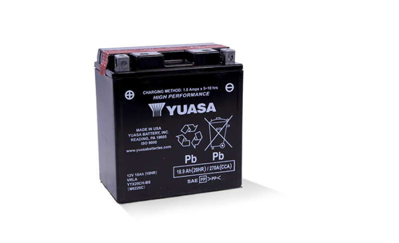 Yuasa YTX20CH-BS High Performance AGM Battery w/Bottle