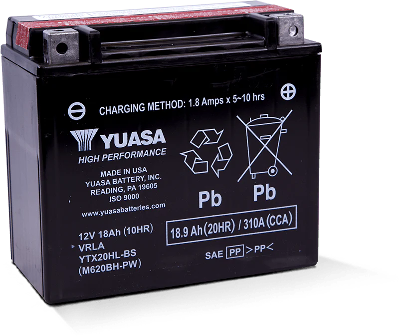 Yuasa YTX20HL-BS-PW High Performance AGM Battery w/Bottle - Image 2