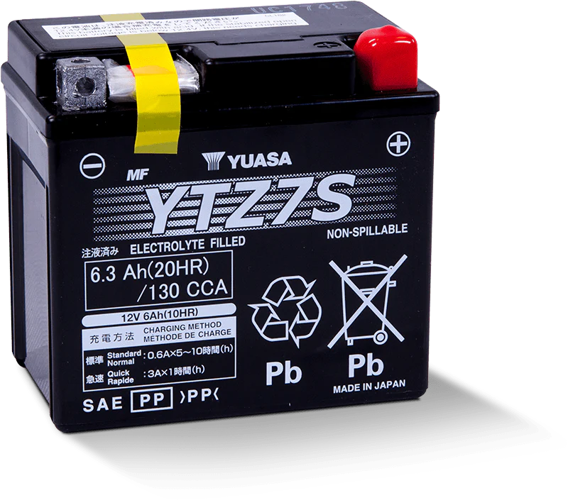 Yuasa YTZ7S Maintenance Free AGM 12-Volt Battery